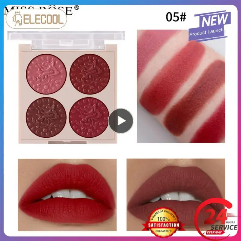 

Delicate Lipstick Palette Moisturizing Non-sticky Cup Lipstick Lip Tint Pigment Lips Makeup 4 Color Lipstick Beauty Cosmetics