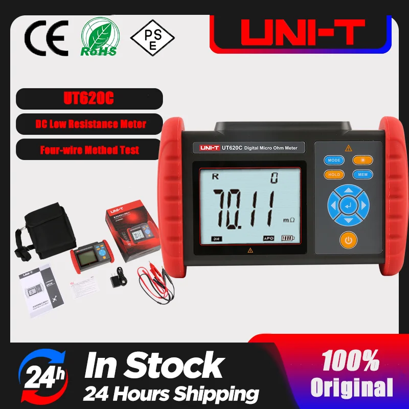 

UNI-T Digital Meter DC Low Resistance UT620C Milliohm Meter DC Milliohm Low Resistance Microohm Meter Ohm Resistance Tester