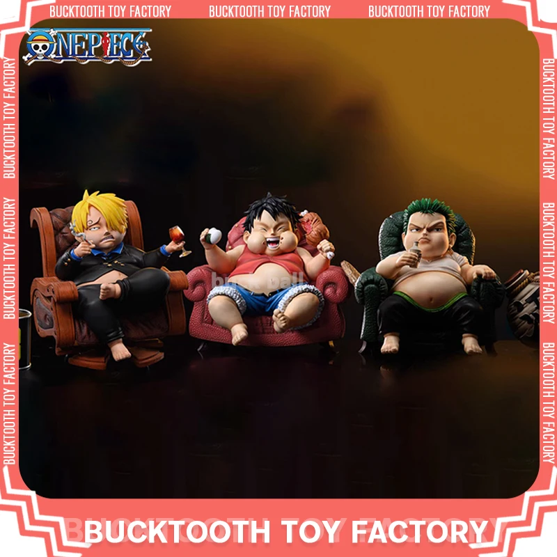 

15cm One Piece Luffy Anime Figure Roronoa Zoro Sanji Figures Sitting Fat House Serie Figurine Statue Collection Model Toys Gifts