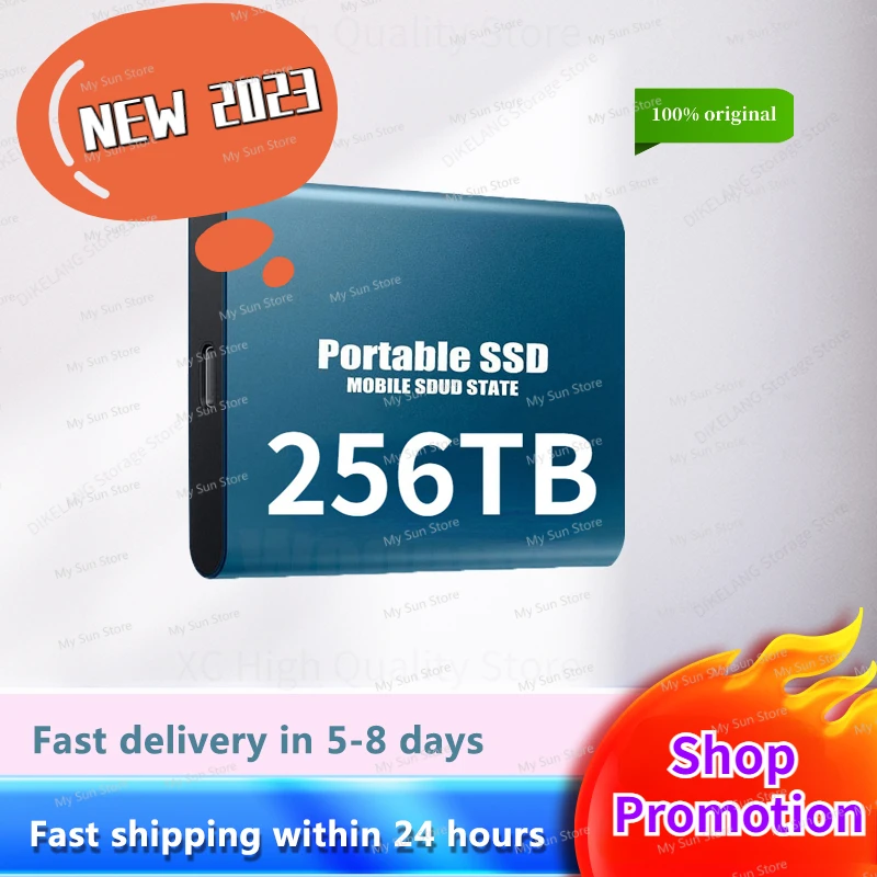 

Original External Hard Disk 256TB Mini Portable SSD USB 3.1 Type-C High Speed External Hard Drive Storage Decive for Laptop Mac