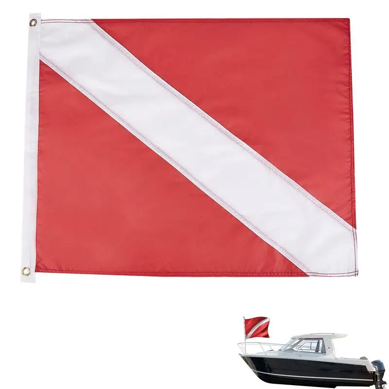 

Dive Flag For Boat Outdoor Diving Red Color Boat Flag Diving Flags For Scuba Freediving Spearfishing Snorkeling 19.7 X 24 Inch