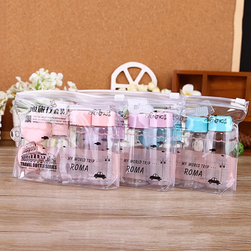 

2019 Hot 7pcs Empty Travel Make Up Container Bottle Plastic Transparent Eyeshadow Makeup Cosmetic Cream Pot Bottles