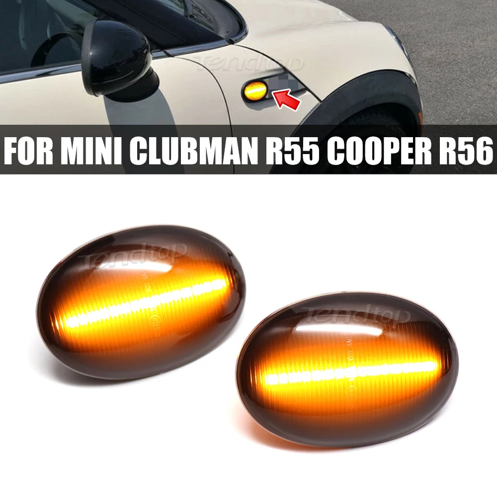 Dynamic Side Marker Mirror Lamp LED Flashing Turn Signal Light For MINI Cooper R55 R56 R57 R58 R59 CL-R56-LSM-SM 2007-2013