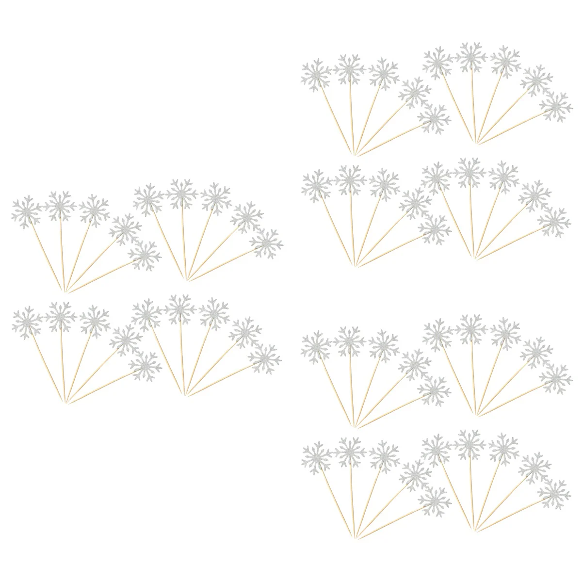 

3x Holiday Toppers Picks Snowflake Cupcake Decors Christmas Cake Decoration Cupcake Decorations Christmas Cupcake Topper