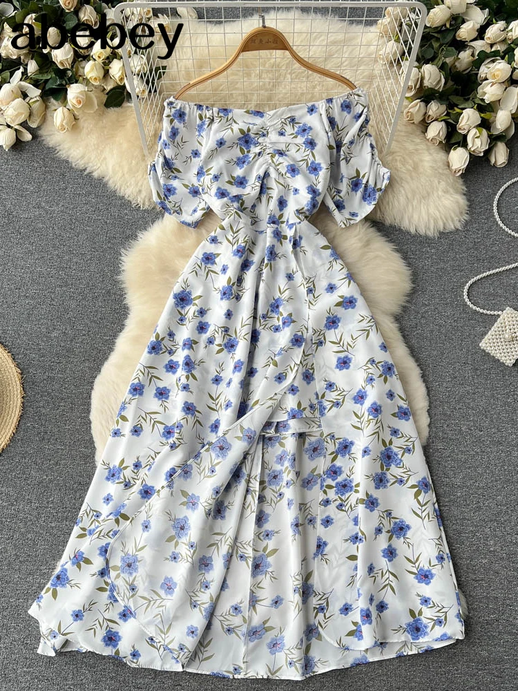 Женское платье с запахом миди цветочным принтом открытыми плечами завязкой