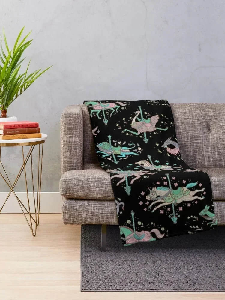 Карусель-темное одеяло теплое среднее кровать плед движущиеся одеяла