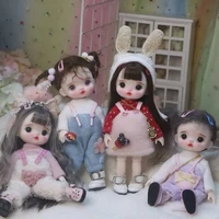 27styles 17cm mini cute bjd dolls fashion clothes suit princess makeup joints movable bebe reborn accessories 18 doll girls toy
