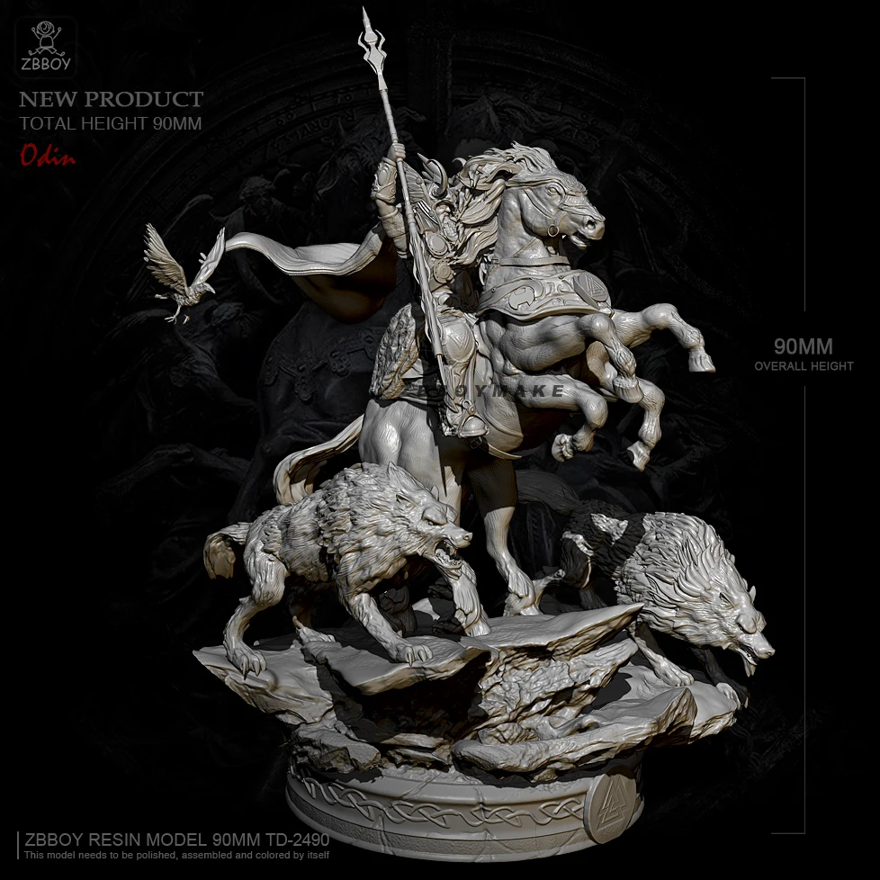 

90MM Resin model kits figure colorless and self-assembled TD-2494