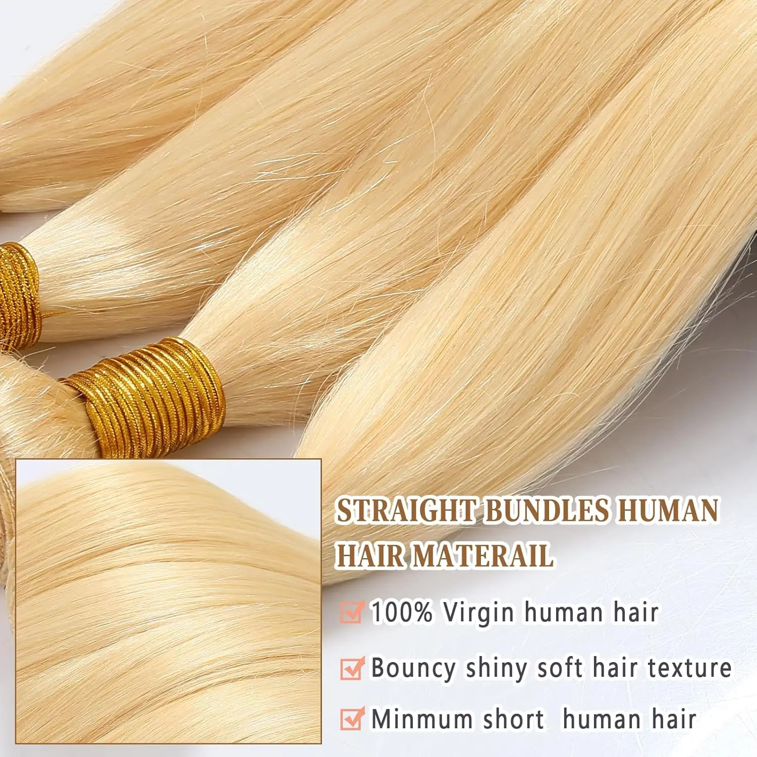 613 Прямые пучки с фронтальной застежкой 13×4 Кружевные фронтальные волосы от уха