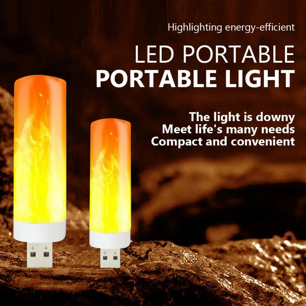 

Portable USB Night Light USB Flame Light Torch Light Candle Light LED Flame Light USB Light Outdoor /Indoor Lights
