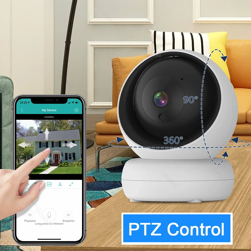 

IP-камера для домашних животных, 5 Мп, PTZ, Wi-Fi