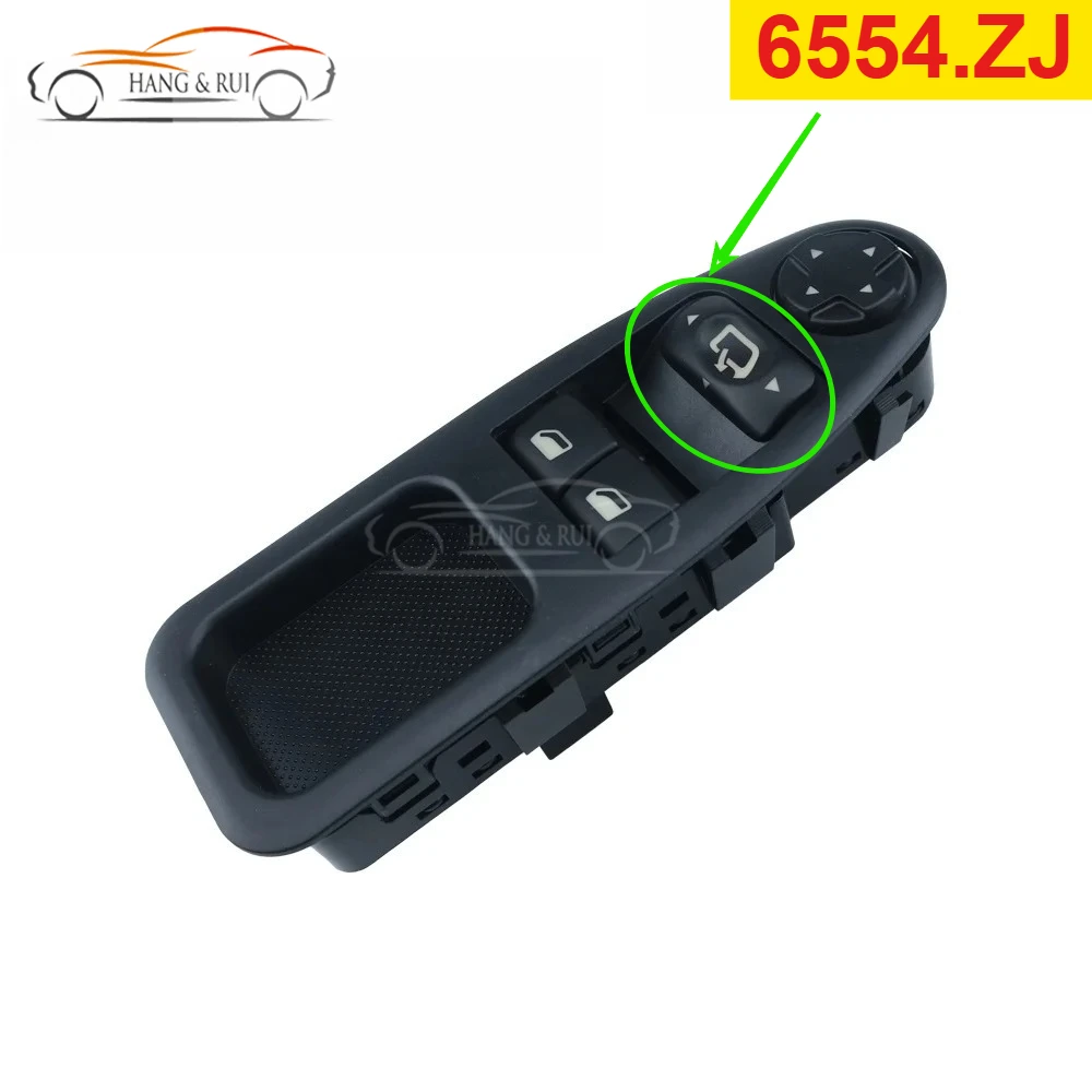 Фото Кнопка управления стеклоподъемником для Scudo Citroen Jumpy Citroen Dispatch Peugeot Expert 2007-2016, артикулы 6554.ZJ, 6554.ZH №5