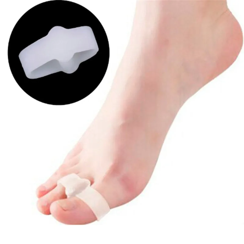 

2pcs=1pair Foot Pain Relief Gel Pillow Hallux Valgus Pro Toe Separators Alignment Silicone Insoles Bunion