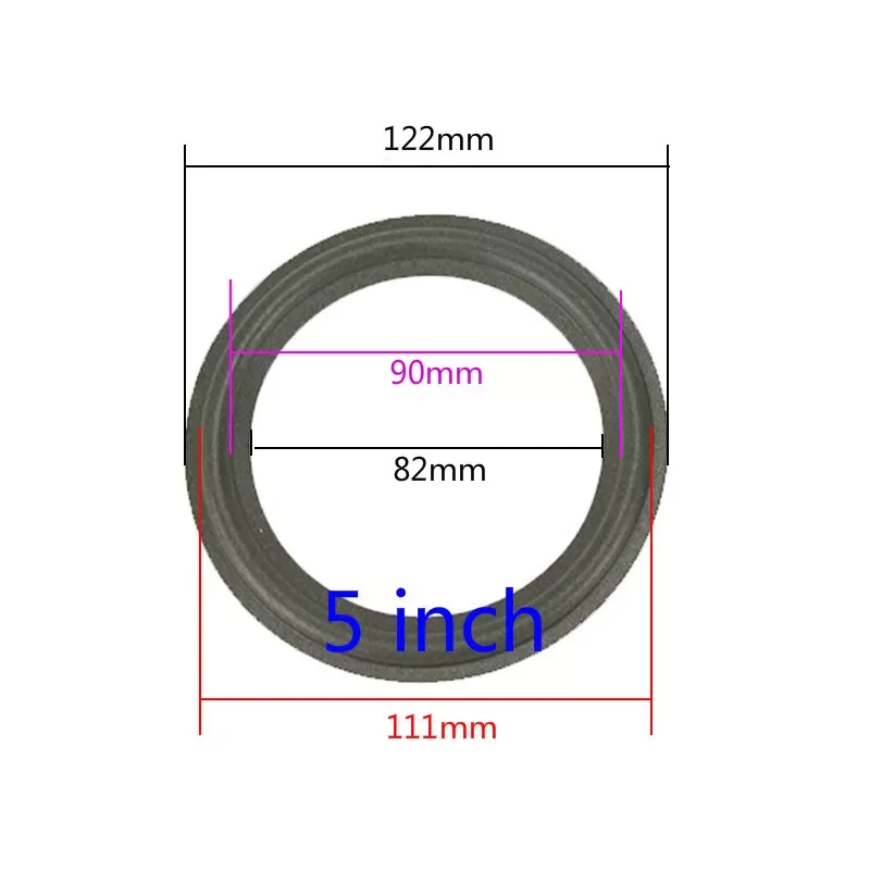 

Hot Sales Repair Accessories DIY 5 INCH 6.5INCH 8 INCH 10 12 INCH 2PCS Speaker Foam Repair Folding Edge Ring Subwoofer Speaker
