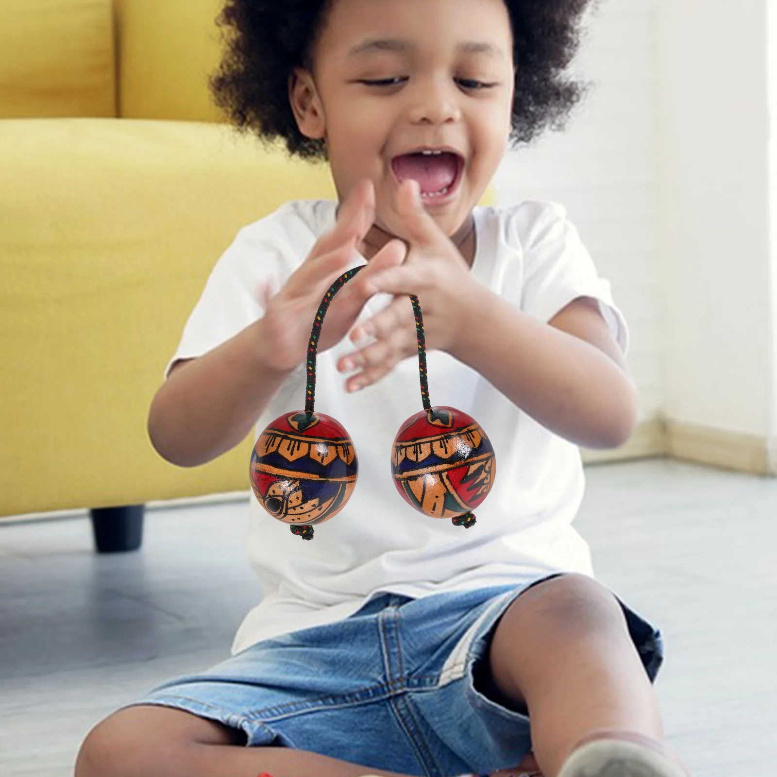 Ручная роспись ритм маракасы стиль музыкальные шарики ударный шейкер аксессуары