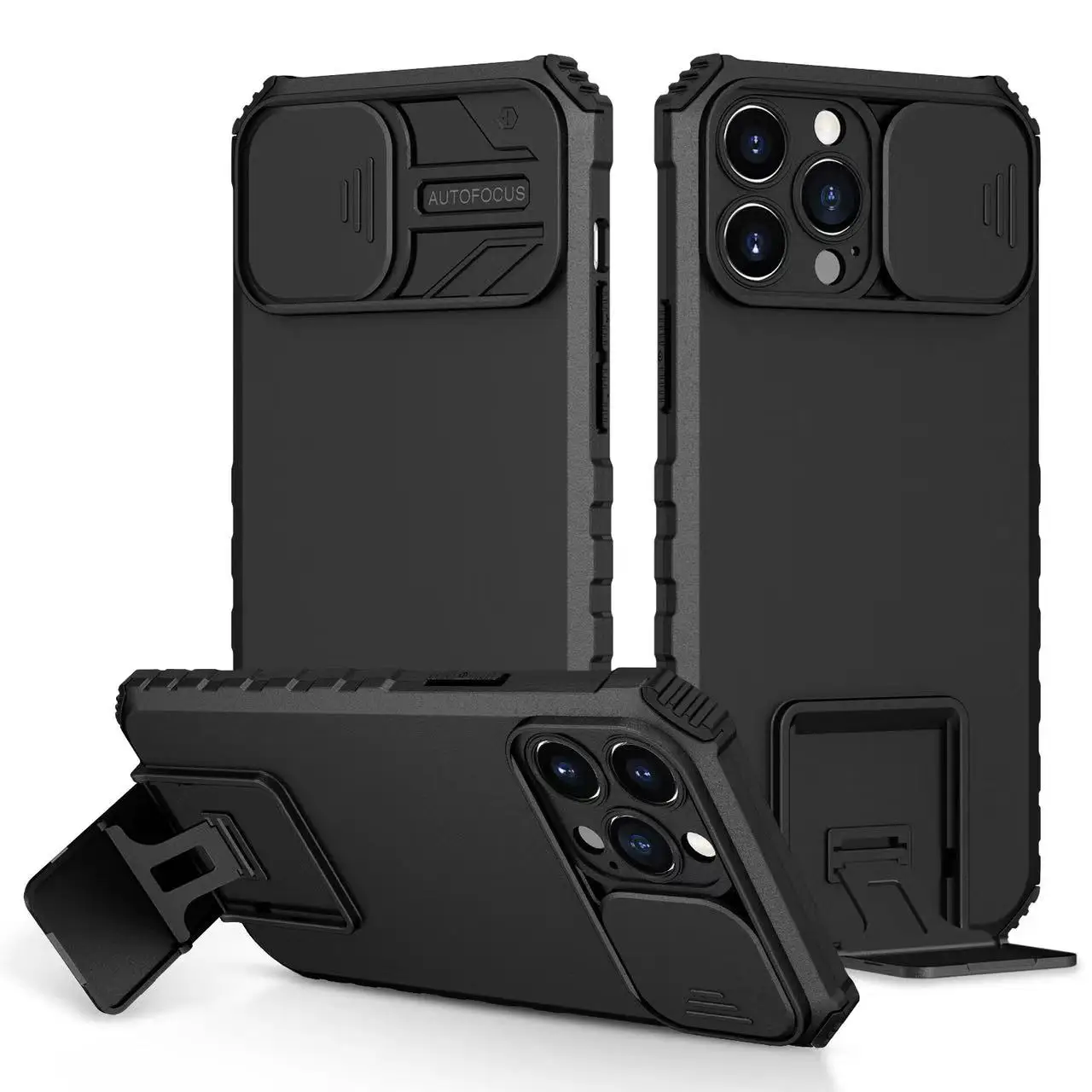 

iPhone 13 12 11 Pro Max Mini XS X R XR 7 8 Plus iPhone13 iPhone12 Camera Lens Cover with Stand Shockproof Cover