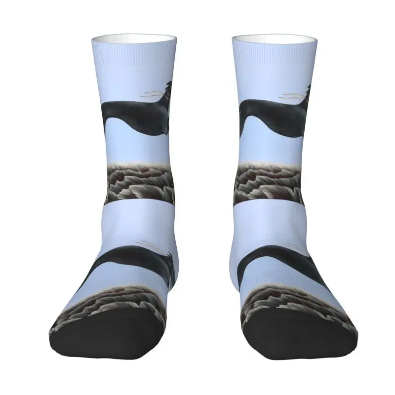 

Greyhound Jumping Dress Socks Men Women Warm Funny Novelty Whippet Sihthound Dog Crew Socks