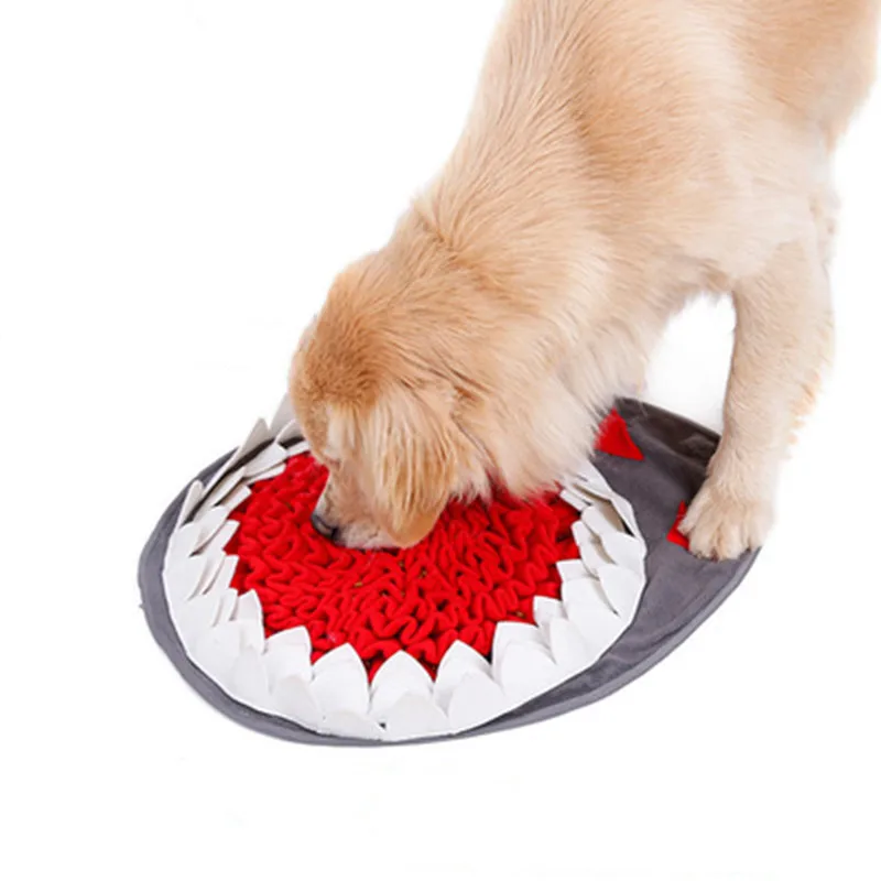 

Doorshiping link Hund Spielzeug Erhöhen IQ Interaktive Langsam Abgabe Feeder matte Haustier Puzzle Puppy Training Spiele Fütteru