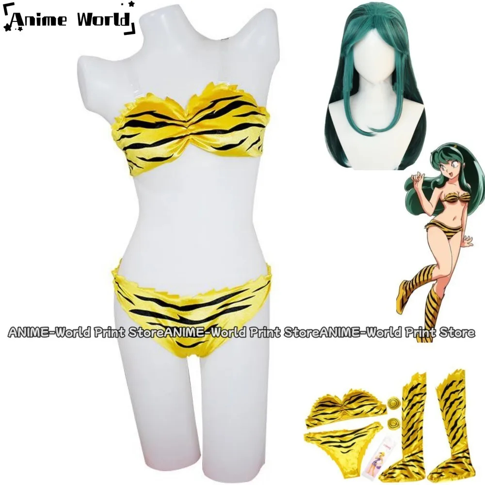 Костюм для косплея аниме Urusei yatsurlum купальная одежда с леопардовым принтом