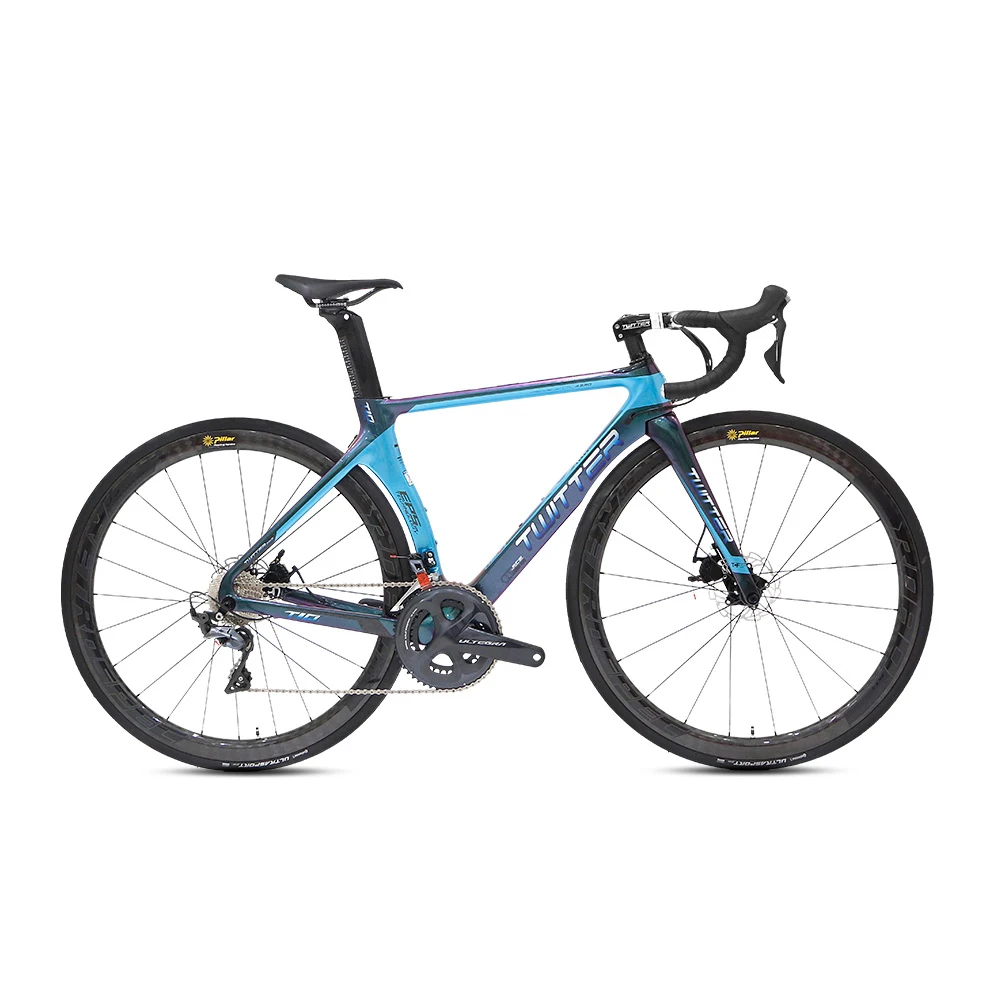 

TWITTER T10RIVAL-22Speed small set chain wheel aluminum wheel double disc brakefull color off-road bike700c carbon fiber bicycle