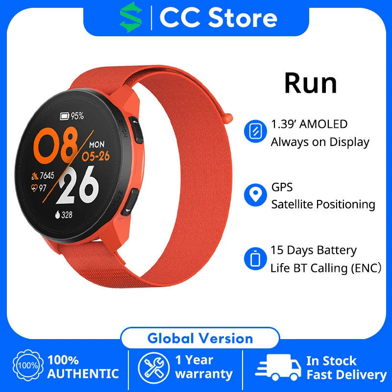 Фото Умные часы Black Shark Run, глобальная версия, экран 1,39 дюйма, Bluetooth-звонки, водонепроницаемость 5ATM, 15 дней автономной работы, интеллектуальные часы №1