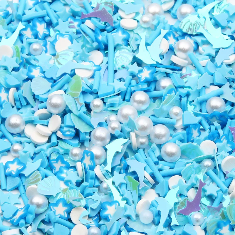 500 шт./упак. смешанные сердца мягкая глина цветок дельфин луна звезда наполнитель