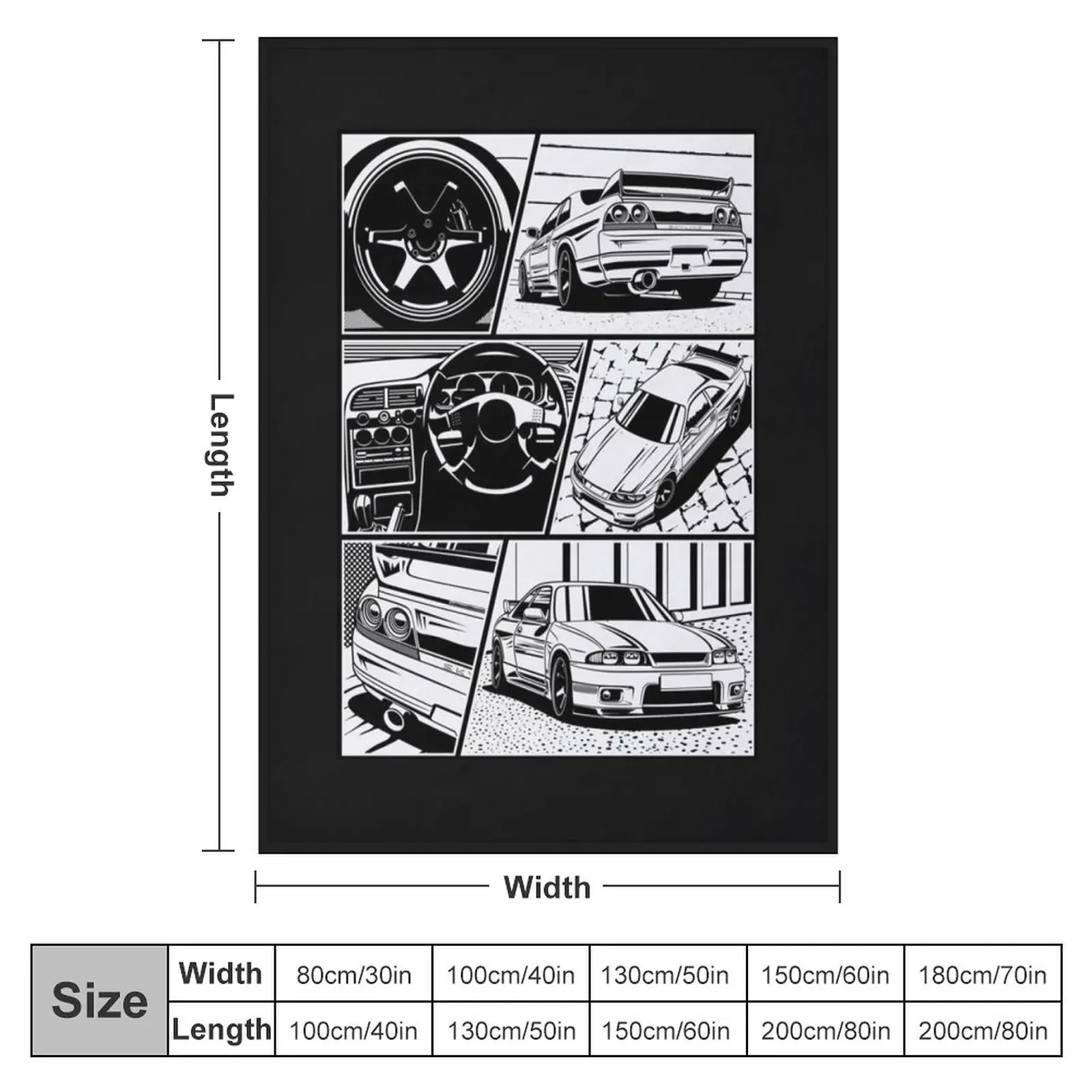 DMNTeestore Skyline R33 GTR. Детали набивное одеяло для дивана