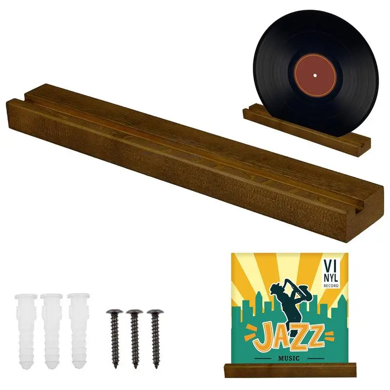 

Retro Record Display Storage Rack Wall Mount Rack Wood Display Holder Album Display Stand Music Lovers Players Accessory
