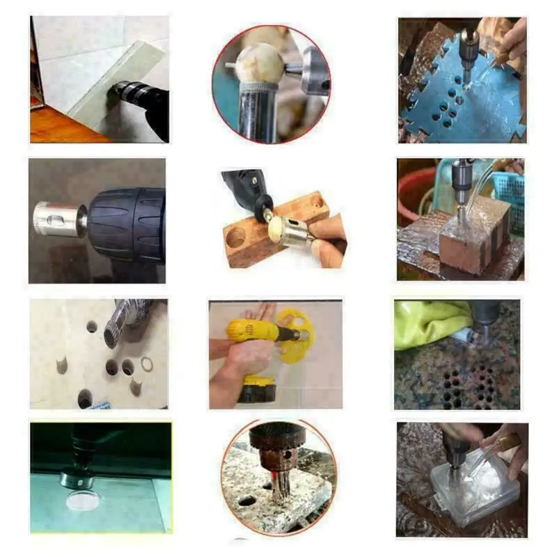 

Set 8-50mm Hole Saw Drill Bit Set Glass Ceramic Tile Marble Saw Cutting Tool