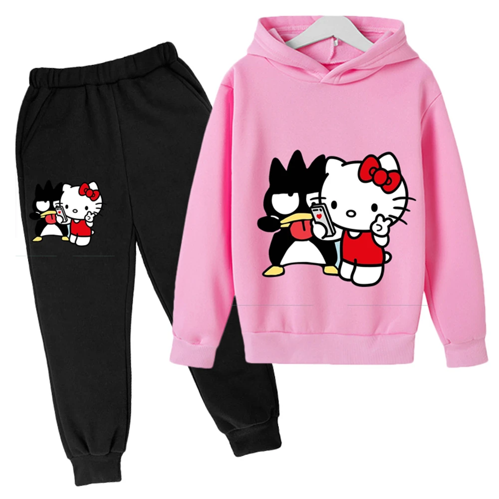 

Baby Clothes Sets Spring Autumn New Kids Fashion Cotton Casual Coats Hello kitty Hoodies+Pants 2pcs Set For Children Boys Suit
