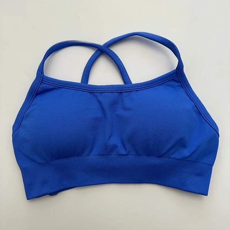 Спортивный бюстгальтер с динамической спинкой женский бесшовный