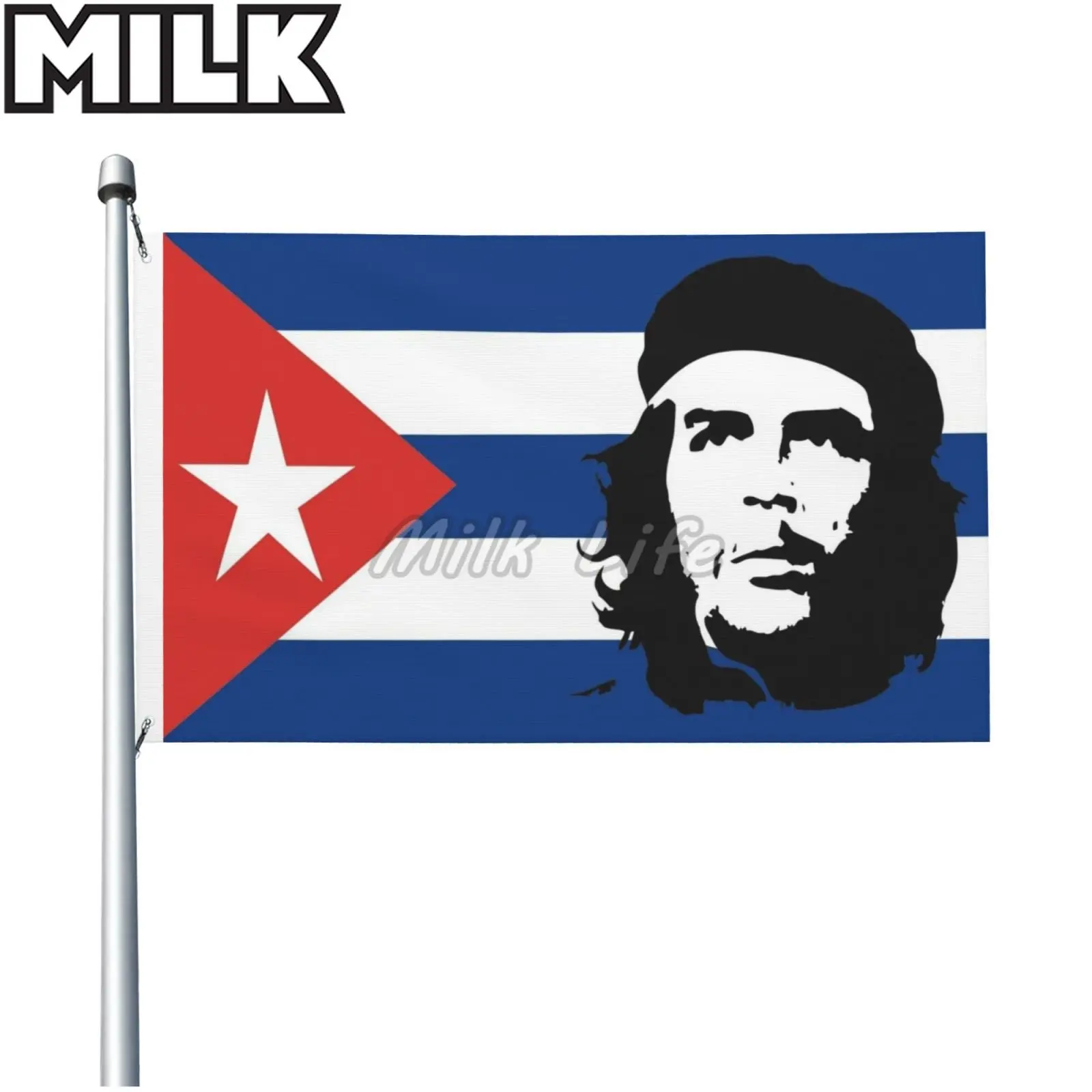 

Double-sided Printing Cuba Revolution Hero EI CHE Ernesto Guevara Flag with Grommet Outdoor Banner Flag for Home Bar Pub Decor