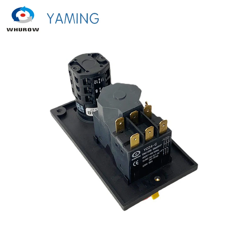 Electromagnetic Switch 400V 7 Pins Rotary Combined With Protection Cover Lock Waterproof Reset Push Button YCZ4-C |