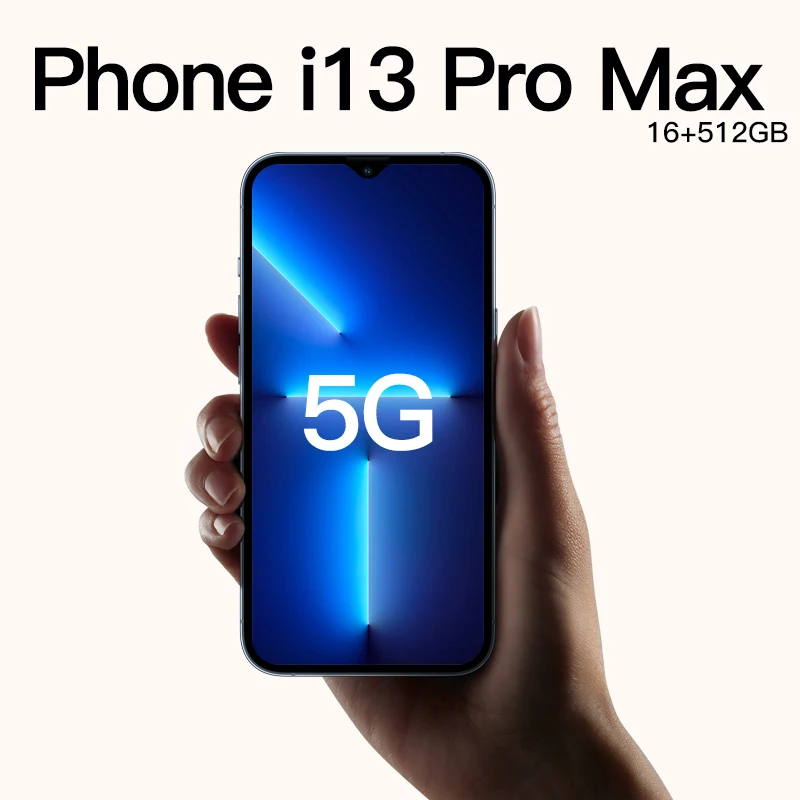 global version i13 pro max 5g smartphone 16gb 512gb 10 core android 10 6 8 inch celular 6000mah cellphone mobile phone unlock free global shipping