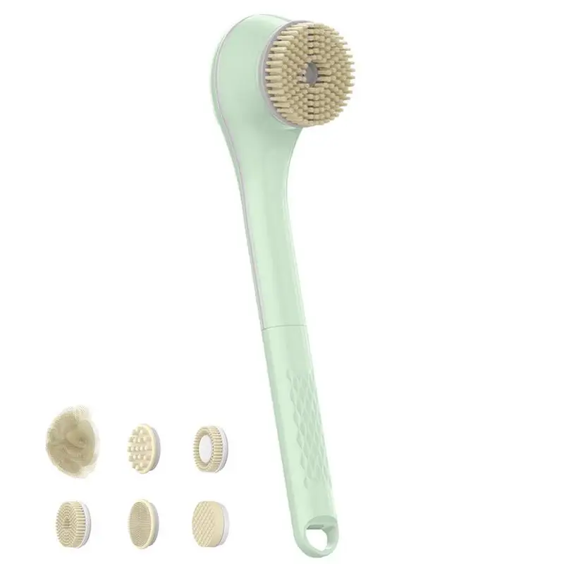 

Electric Shower Brush Back Body Scrubber Facial Cleansing Bathing Cleaner Handle Exfoliator Bath Brushes For Showering