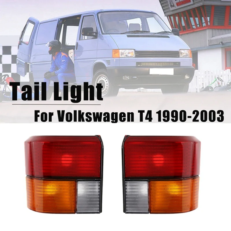 

2Pcs Rear Tail Light Rear Brake Lamp Housing Without Bulbs For Transporter Caravelle T4 1990-2003