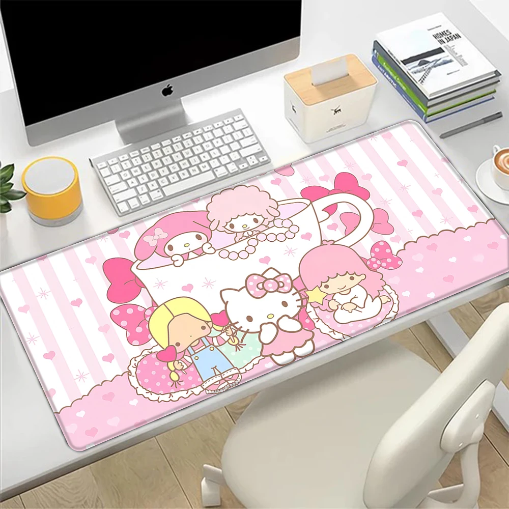 Симпатичный коврик для мыши Hello Kitty с HD-печатью компьютерные геймеры блокировкой
