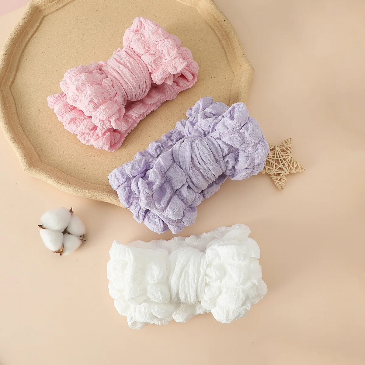 

Cable Bow Baby Headband for Child Bowknot Headwear Cables Turban for Kids Elastic Headwrap Baby Hair Accessories