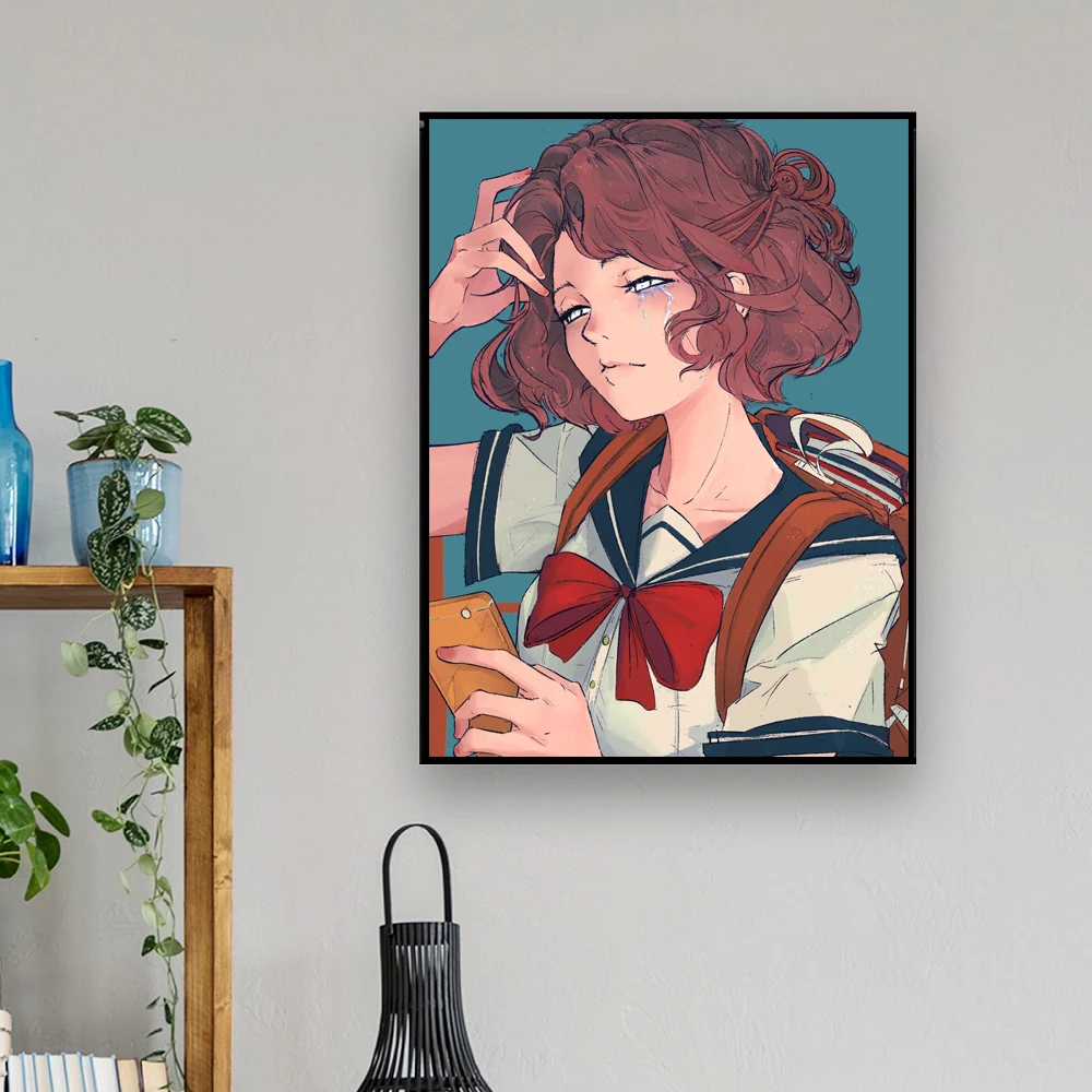 Мультяшный постер картина из страз Женская Студенческая полная Алмазная мозаика