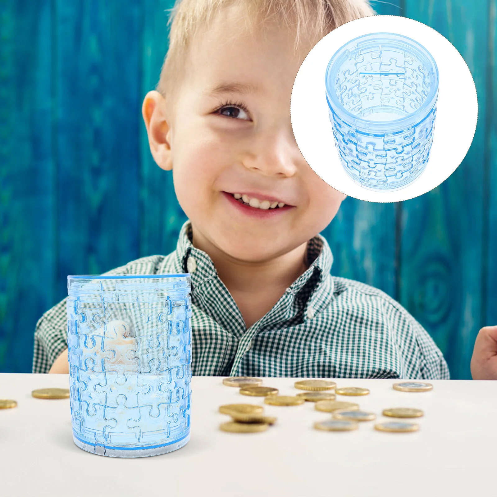 

Storage Box Adults Piggy Bank Money Jar Clear Banks Desktop Daily Use Saving Pot Coin Puzzle Container Plastic Kids