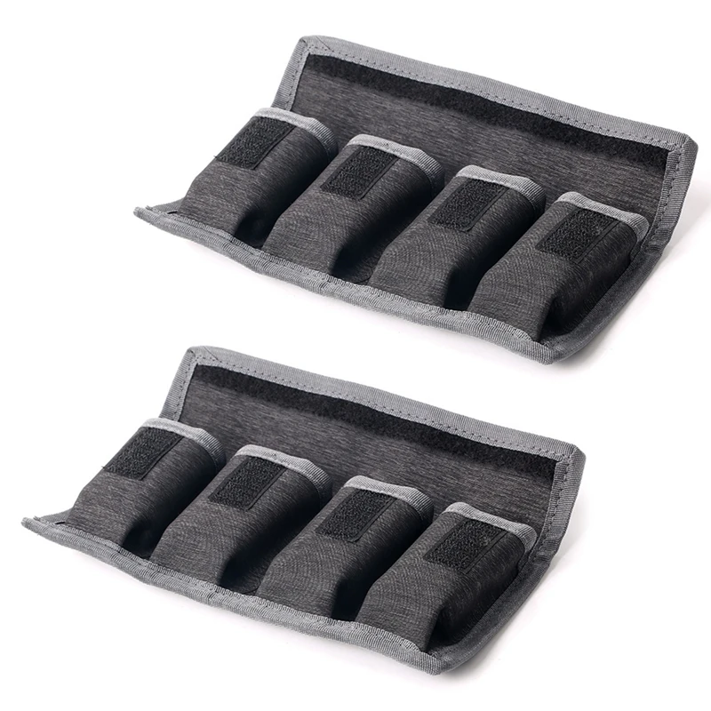 

2X Dslr Battery Case Waterproof Holder Storage Bag 4 Pocket For Aa/Aaa Battery And Dslr Camera Battery