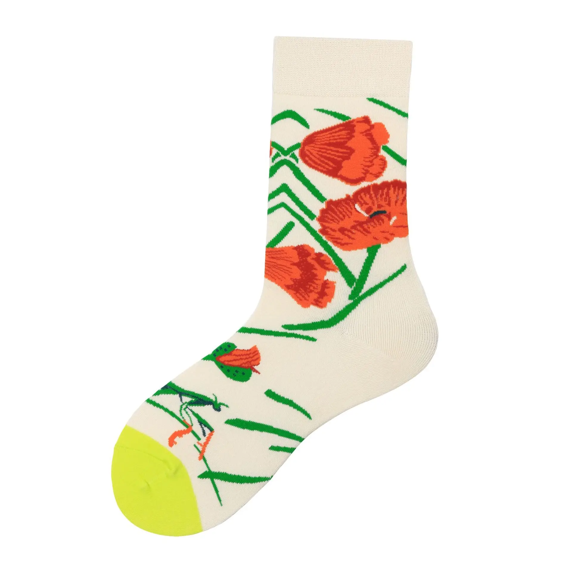 New Women Men Cotton Socks Flower Cartoon Plants Funny Socks Cute Lovely Colorful Fashion Socks Meias novelty socks
