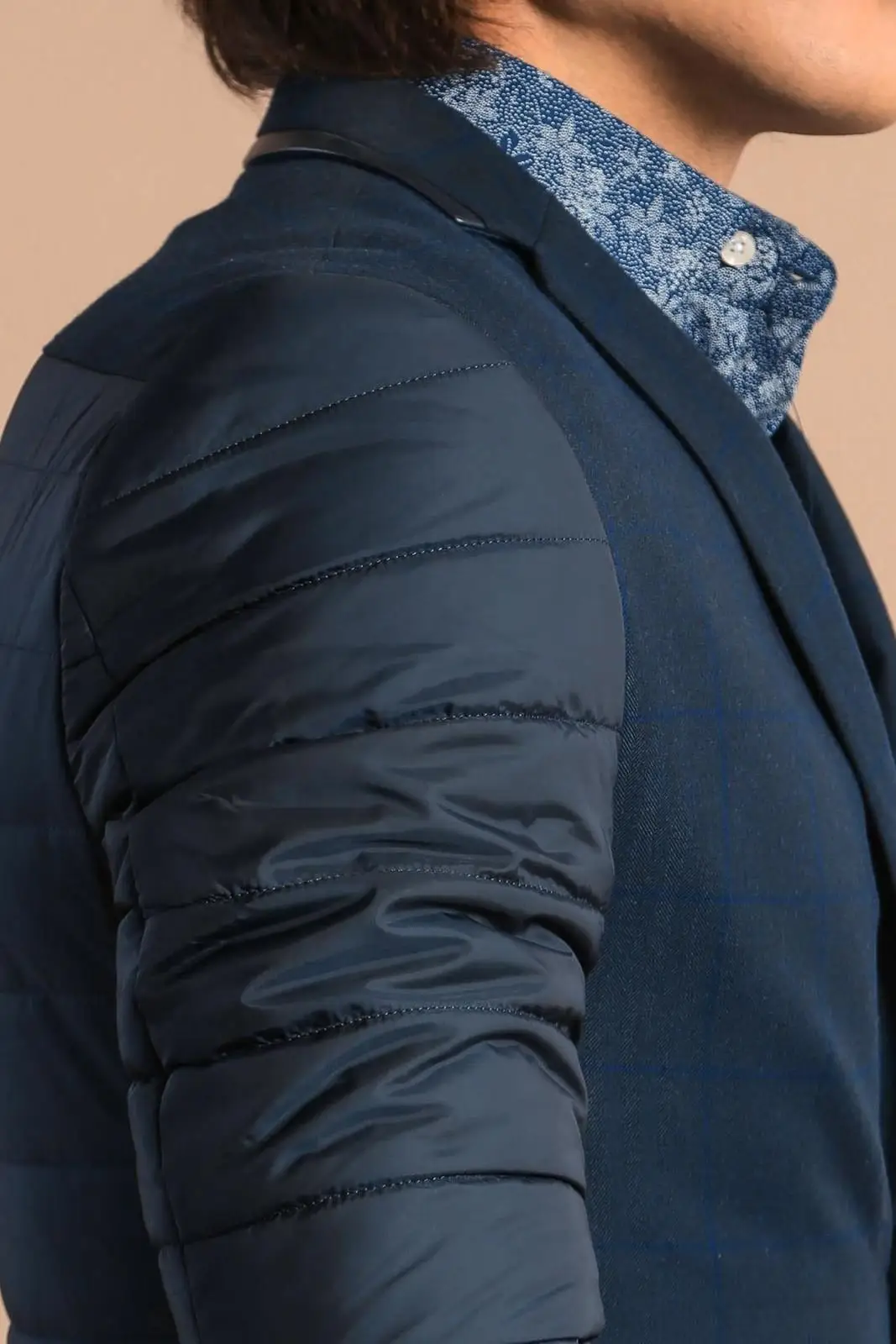 Wessi Men's Double Slit Back Quilted Slim Fit Jacket Classic Charming Stylish Special Economic Stylish Charismatic Cool Formal Dresses