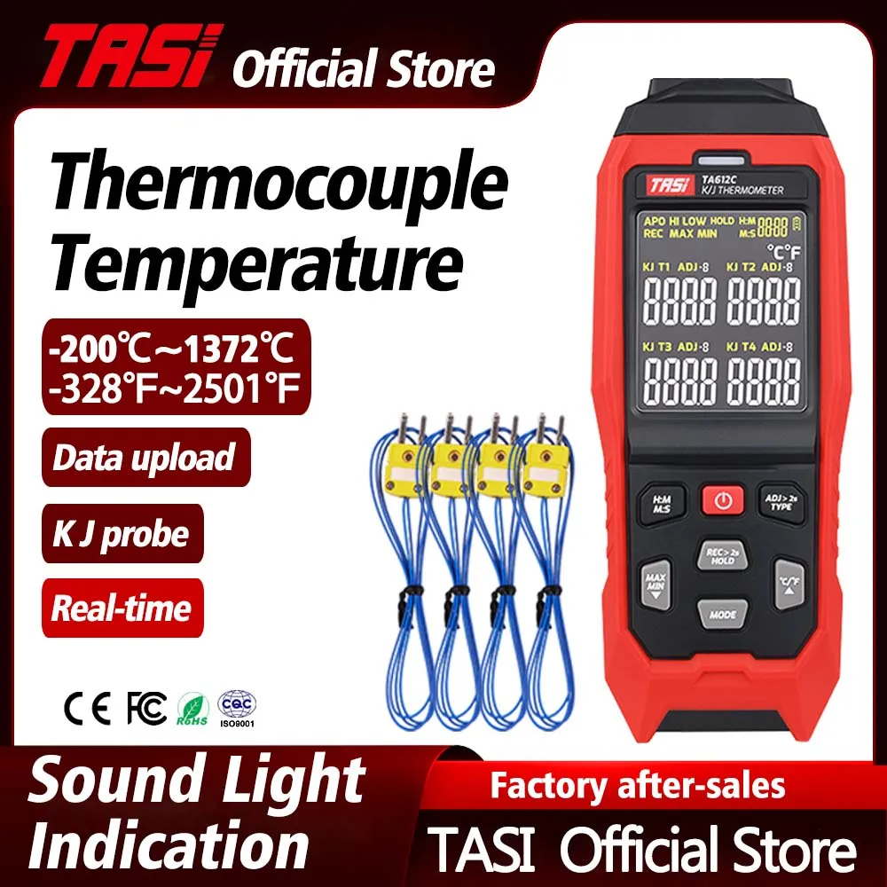 

Термометр TASI TA612C, цифровой измеритель температуры с ЖК-дисплеем