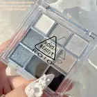 Палитра теней для век в стиле панк Smokey, металлические блестящие тени для век, мерцающие тени для макияжа, черный и серебристый пигмент, 9 цветов
