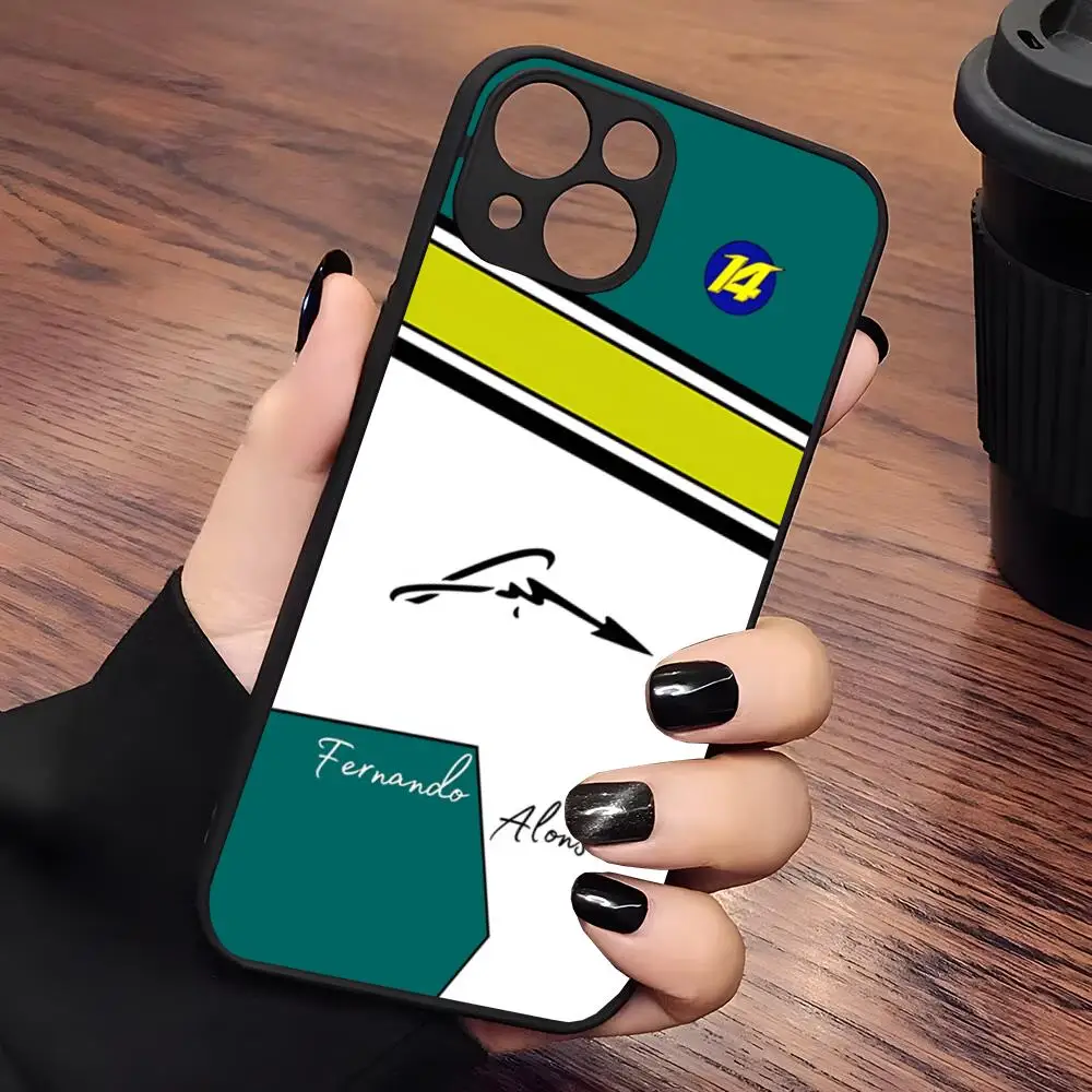 Чехол для телефона F1 Fernando Alonso матовый прозрачный Iphone 16 15 14 13 Mini 12 Pro 7 8 11 XR Xs X Plus