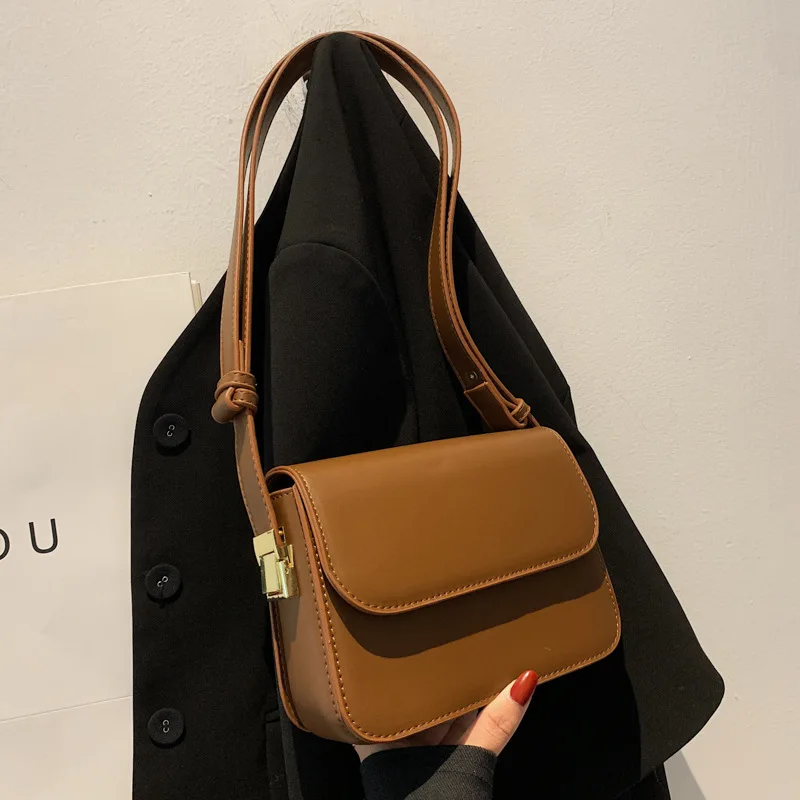 

Simple Texture Small Bag Women's Bag 2022 New Fashionable and Popular Messenger Bag All-match One-shoulder Small Square Bag