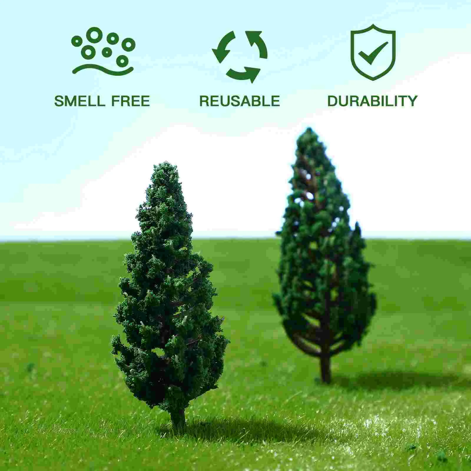 24 шт. маленькие деревья реалистичные модели искусственные мини-деревья песочный