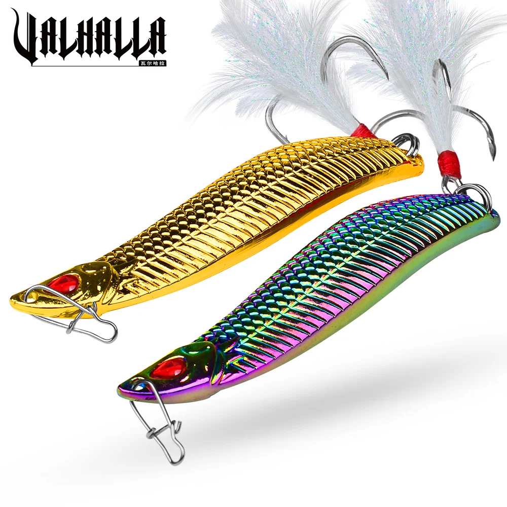 

VALHALLA 1PC Metal Lure 7g-10g-15g-20g Spoon Baits Spinner Lures Jig Sequin Spinnerbait Trolling Hard Isca Bass Fishing Tackle