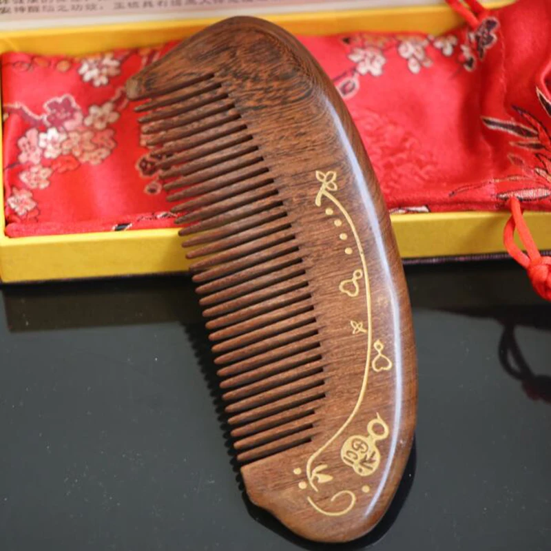 Высококачественная расческа для волос ручной работы из натурального черного